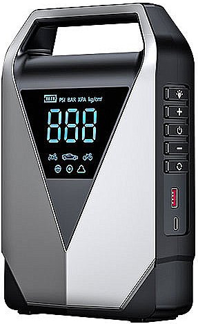 בוסטר התנעה לרכב עם קומפרסור מובנה 12000MAH