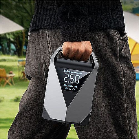 בוסטר התנעה לרכב עם קומפרסור מובנה 12000MAH