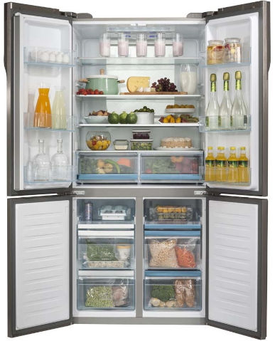 מקרר 4 דלתות 657 ליטר Haier האייר Quattro Open Space Inverter HRF-6200fW