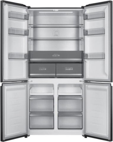 מקרר 4 דלתות קו אפס - 505 ליטר Delonghi  דלונגי DLR6060DX נירוסטה מושחרת