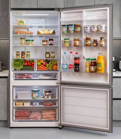 מקרר מקפיא תחתון - 680 ליטר DeLonghi דלונגי DLR9680DX נירוסטה מושחרת