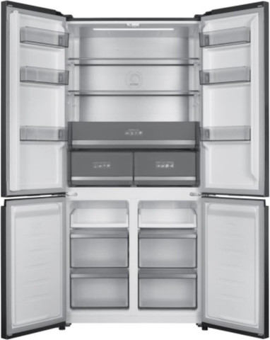 מקרר 4 דלתות קו אפס - 505 ליטר Delonghi  דלונגי DLR6060BG זכוכית שחורה