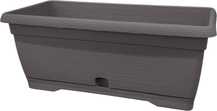 אדנית מיני צבר מלבנית 12.5X35 ס"מ עם תחתית ניקוז מובנית בשלל צבעים Color DimGray