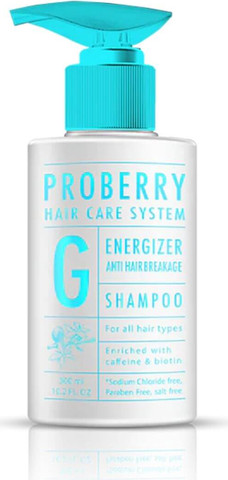 שמפו אנרג`ייזר ללא מלחים משקם לשיער PROBERRY פרוברי נגד שבירה 300 מ"ל