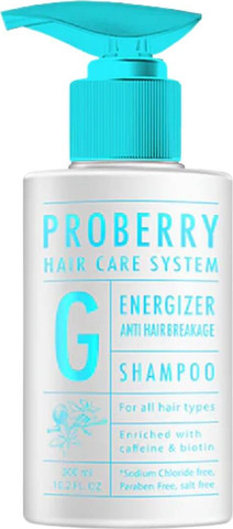 שמפו אנרג`ייזר ללא מלחים משקם לשיער PROBERRY פרוברי נגד שבירה 300 מ"ל