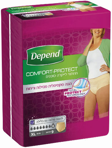 Comfort-protect תחתוני לייקרה סופגים לבריחת שתן, נשים XL