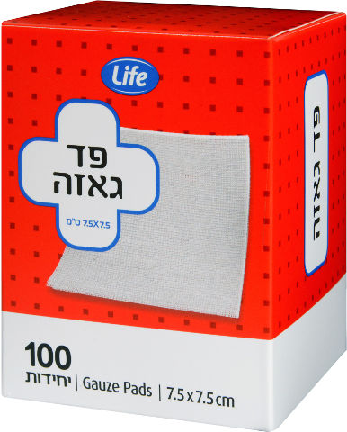 פד גאזה 7.5X7.5 ס"מ