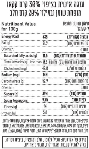 עוגות אישיות בציפוי שוקולד חלב ובמילוי קרם חלב