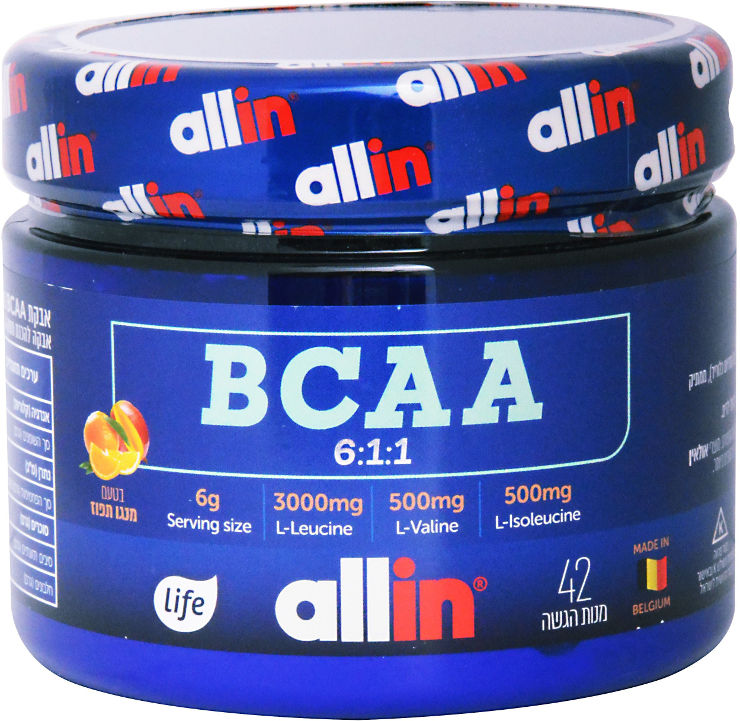 אול אין אבקת BCAA בטעם מנגו תפוז