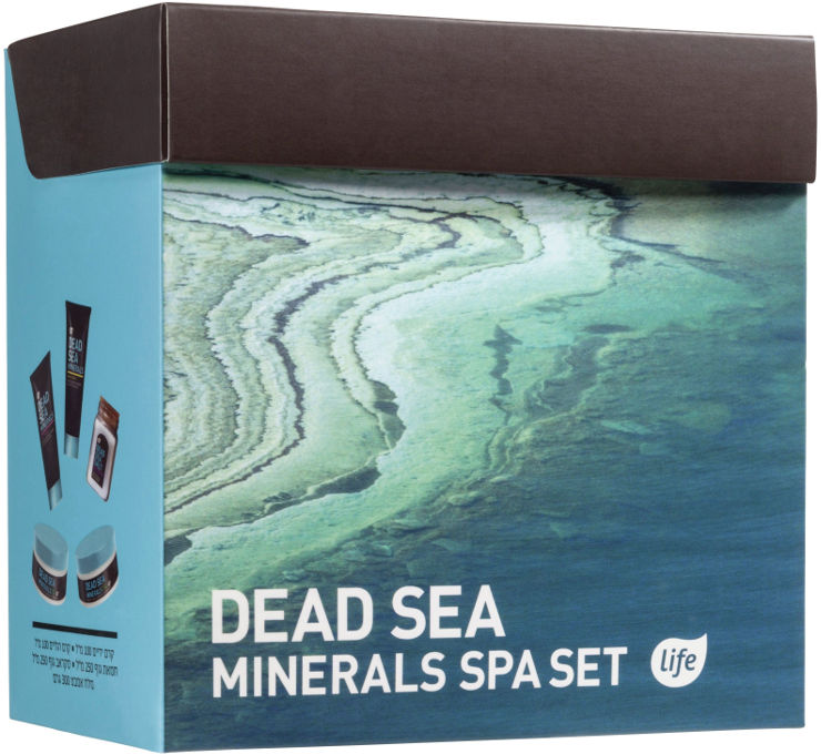 DEAD SEA מארז קרם ידיים + קרם רגליים + חמאת גוף + סקראב גוף + מלח אמבט
