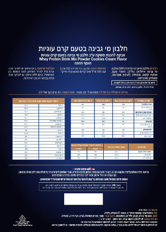 ALL IN אבקת חלבון מי גבינה בטעם עוגיות