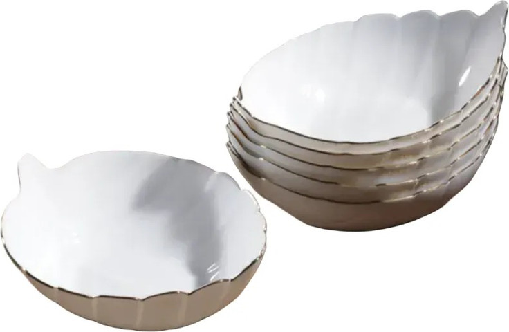 קערית OPAL עלה פס זהב 18 ס"מ