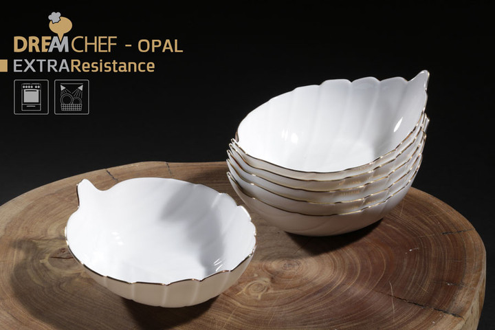 קערית OPAL עלה פס זהב 18 ס"מ