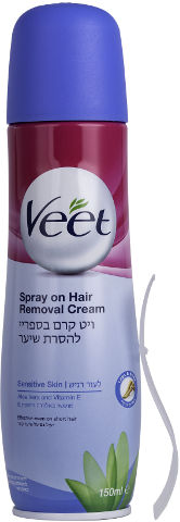 קרם בספריי להסרת שיער לעור רגיש