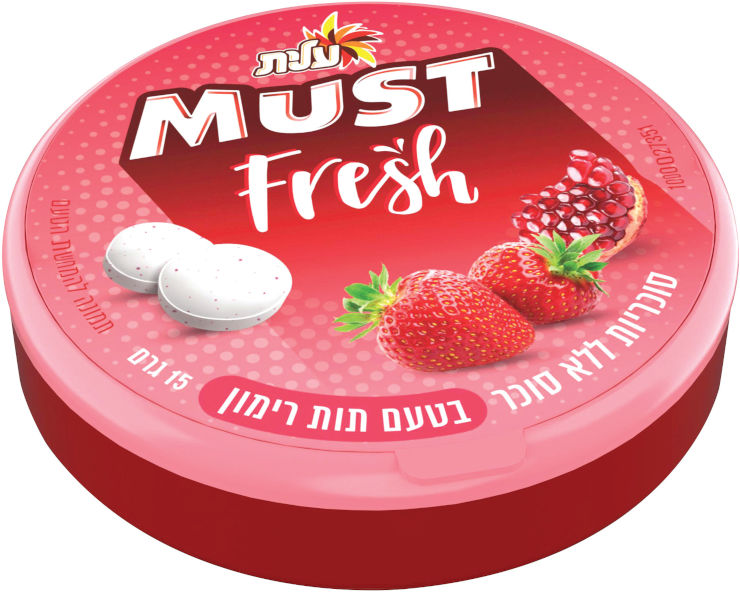 סוכריות FRESH ללא סוכר בטעם תות רימון