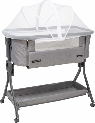עריסה נצמדת למיטה במהדורה אפורה דגם Alma Grey
