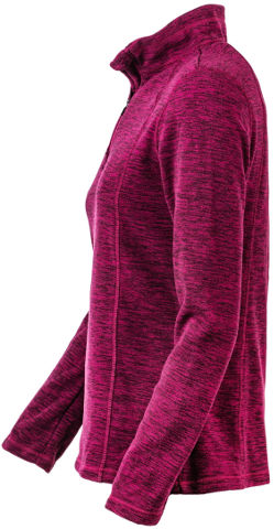 חולצה מיקרופליז לנשים HALF ZIPPER צבע בורדו מלאנג'