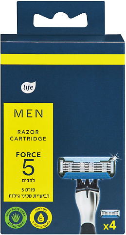 מחסנית סכיני גילוח רב פעמיים פורס FORCE 5