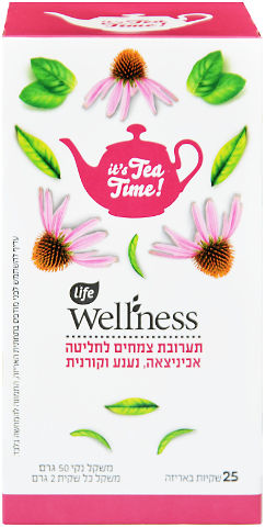 וולנס תערובת צמחים לחליטה אכיניצאה נענע וקורנית