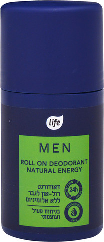 דאודורנט רול און לגבר NATURAL ENERGY