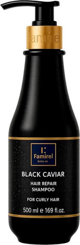 שמפו לשיער מתולתל FAMIREL קוויאר שחור