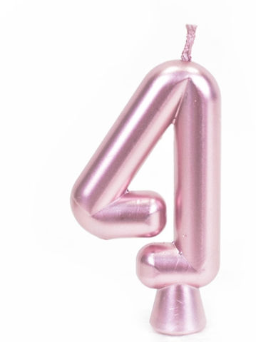 נר מספר רוז גולד 4
