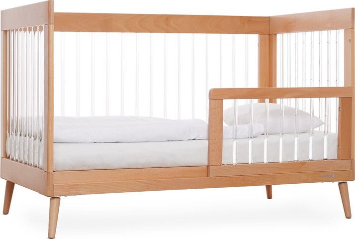 מגן למיטת תינוק אמנדה עץ טבעי/אקריל - Bed Rail Amanda Natural/Acrylic
