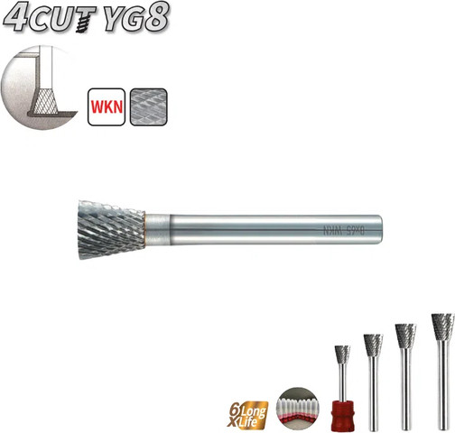 פצירת וידיה YG8 4CUT מסתובבת WKN – גליל קצר | B.Tech