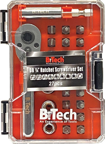 סט בוקסות וביטים DR 1/4" 27 חלקים | B.Tech Project 16 USA