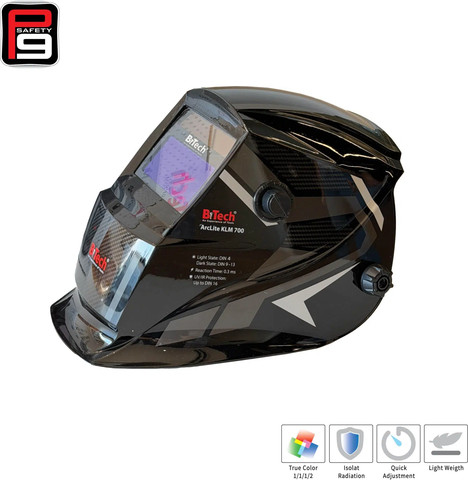 מסכת ריתוך VisionShield KLM700 | סדרת P9 | B.Tech