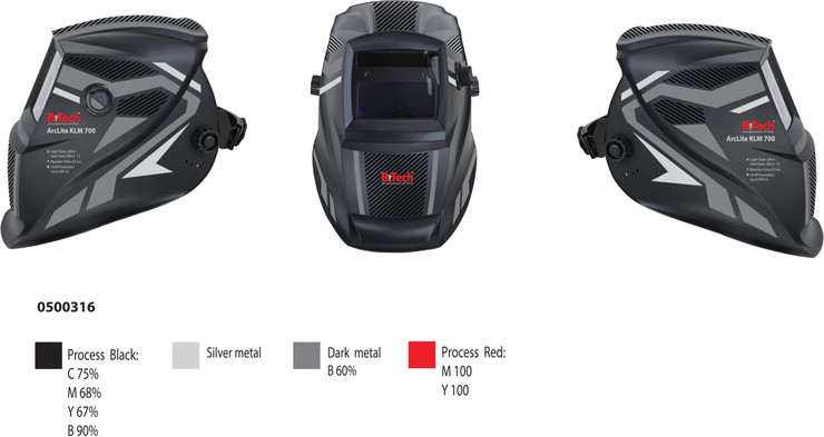 מסכת ריתוך VisionShield KLM700 | סדרת P9 | B.Tech
