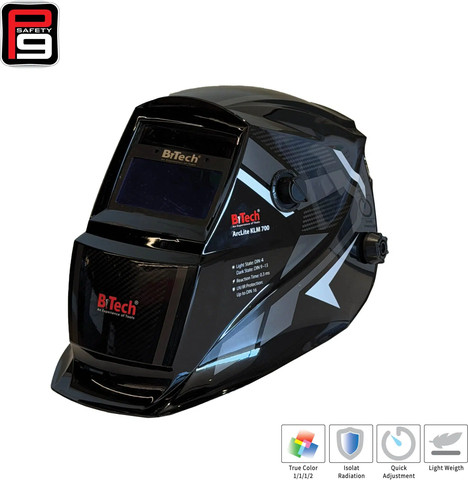 מסכת ריתוך VisionShield KLM700 | סדרת P9 | B.Tech