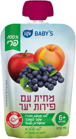 לייף בייביז מחית עם פירות יער סקוויז