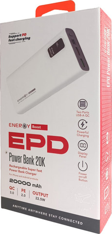 סוללת גיבוי - Energy 20000mAh אנרג'י EPD20000D