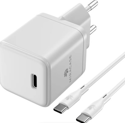 מטען קיר עם כבל Miracase Type-c to Type-c 30W