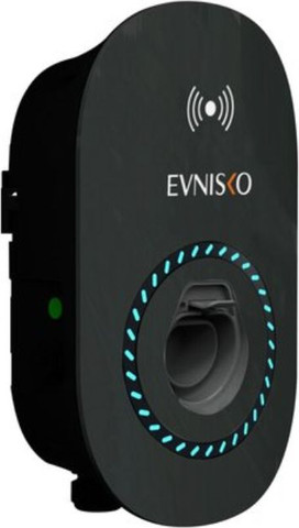 עמדת טעינה לרכב חשמלי 22kW דגם EVNisko HOME4 עם כבל 5 מטר עם RFID ואפשרות לשליטה מרחוק - שחור | מבית NISKO