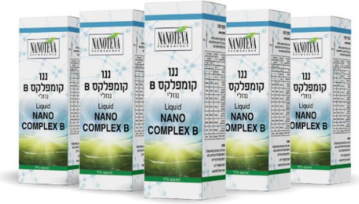 ננו B קומפלקס נוזלי 100 מ"ל - ננו טבע - 5 יח'NANOTEVA