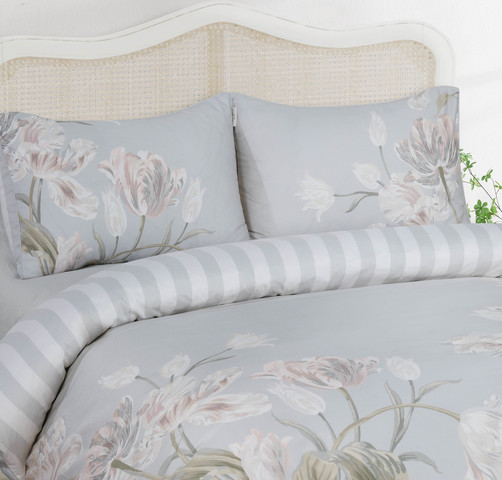 Laura Ashley סט מצעים סאטן- דגם Gosford - סט מצעים זוגי