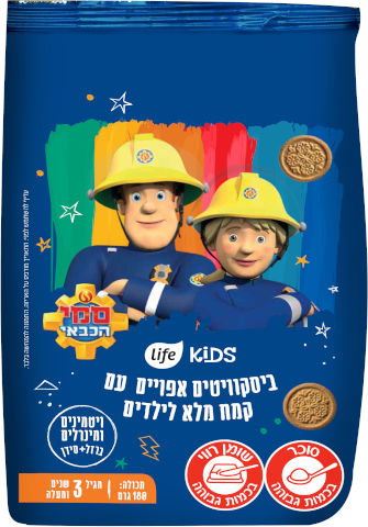 לייף קידס ביסקוויטים אפויים עם קמח מלא לילדים - סמי הכבאי