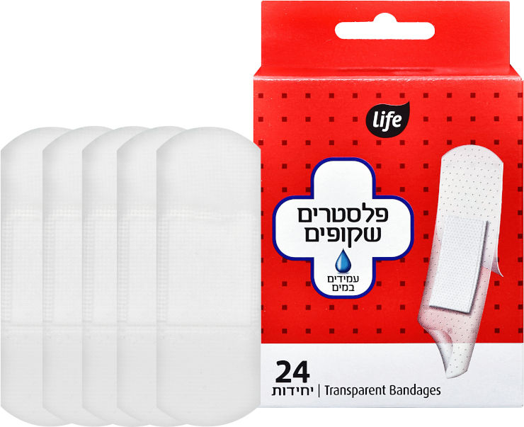 פלסטרים שקופים עמידים במים