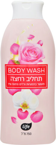 תחליב רחצה מועשר בתמציות ורדים וניחוח וניל