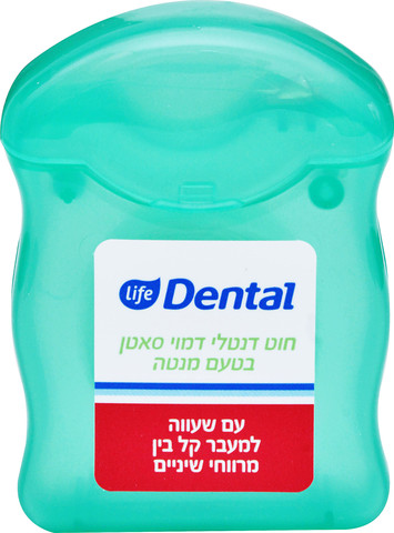 Dental חוט דנטלי דמוי סאטן בטעם מנטה עם שעווה