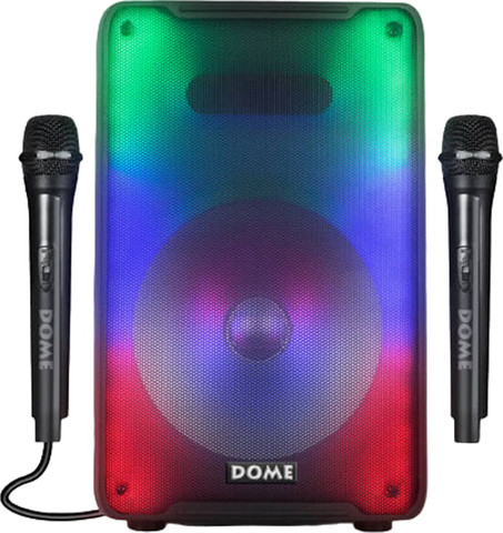 בידורית ניידת 1200W כולל שני מיקרופונים Dome דום CLUB-108