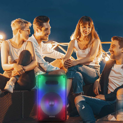 בידורית ניידת 1200W כולל שני מיקרופונים Dome דום CLUB-108