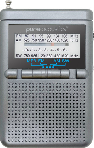 רדיו AM/FM נייד עם סוללה נטענת וכניסת USB דגם RD-25-GRAY