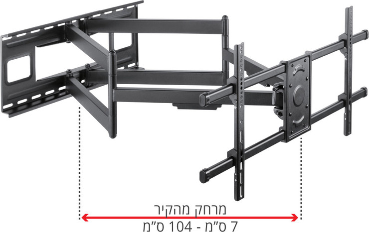 זרוע תלת-מפרקית 4 תנועות למסכים ‘’90 - ‘’43 דגם LC-1823