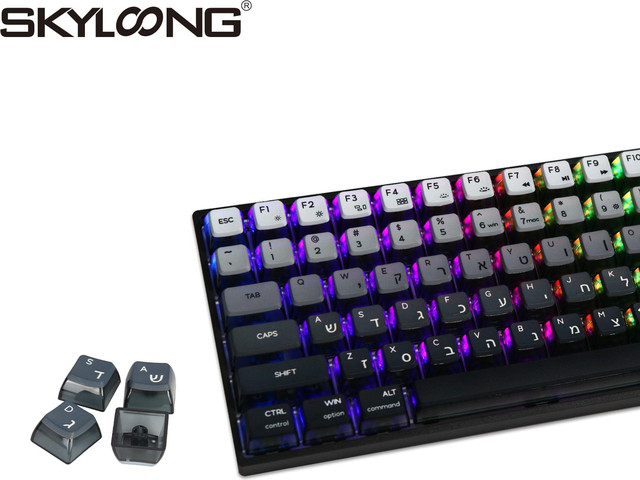 מקלדת מכנית צבעונית מקצועית לגיימרים דגם GK-84- White Pudding מבית SKYLOONG