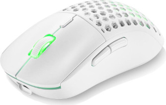 עכבר גיימינג אלחוטי  15,000DPI, לבן דגם M-1 MOUSE-SKYLONG-W