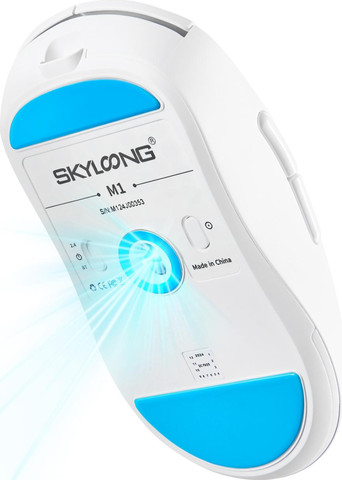 עכבר גיימינג אלחוטי  15,000DPI, לבן דגם M-1 MOUSE-SKYLONG-W