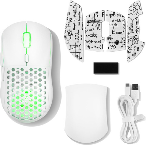 עכבר גיימינג אלחוטי  15,000DPI, לבן דגם M-1 MOUSE-SKYLONG-W